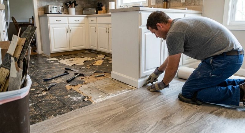 Linoleum Flooring Replacement in Bethesda, MD